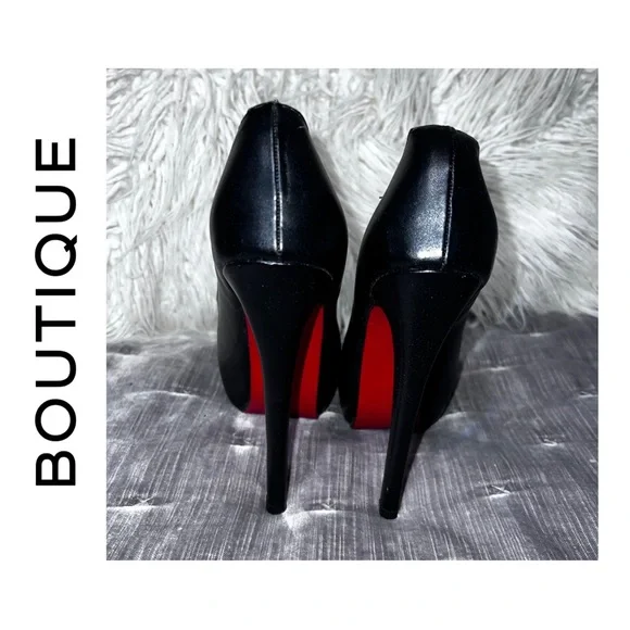 Black Platform Heels - Picture 2 of 5